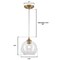 Westinghouse Pendant 60W Mini Tatze, Brushed Brass Clear Seaded Glassobe Glass 6130600 - alternate 3